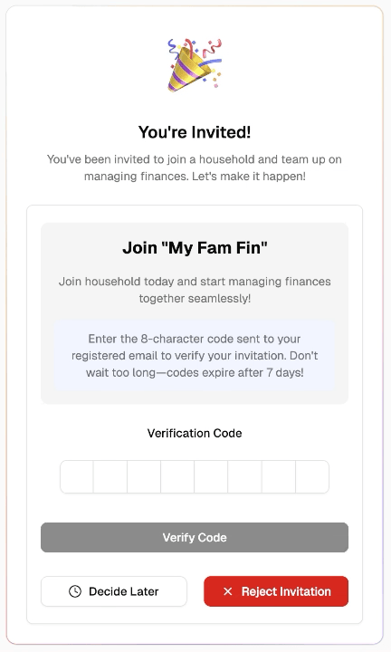 Household Invitations